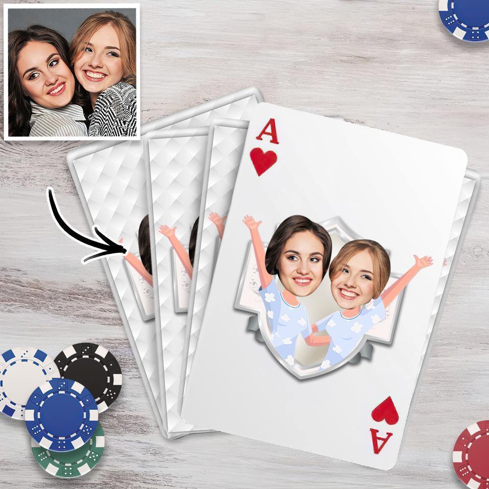 Custom Poker Cards Custom Playing Cards Personalised Photo for Double-side Best Friends - soufeelus