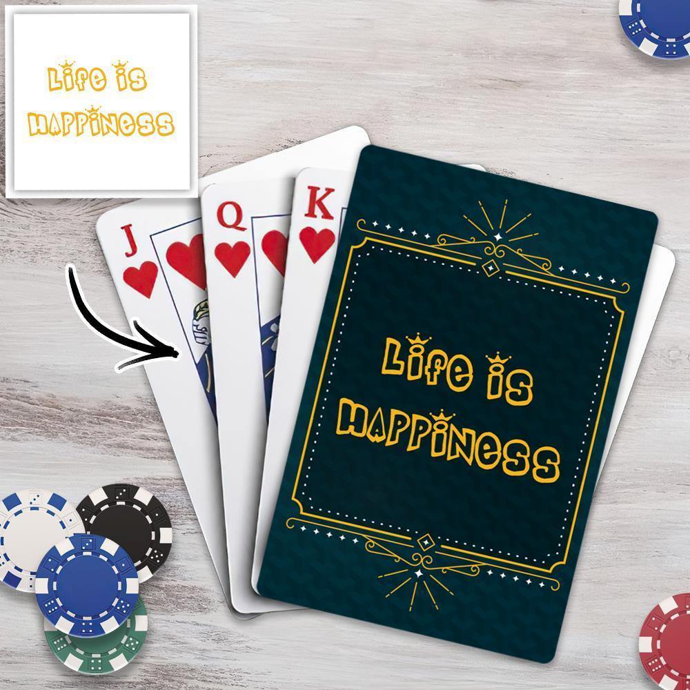 Custom Poker Cards, Custom Playing Cards Personalised Poker Back - soufeelus