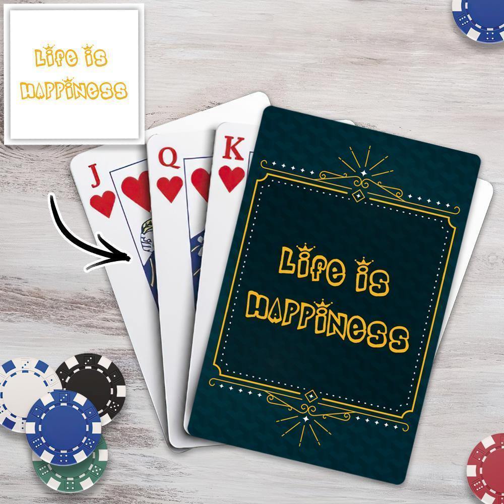 Custom Poker Cards, Custom Playing Cards Personalised Poker Back - soufeelus