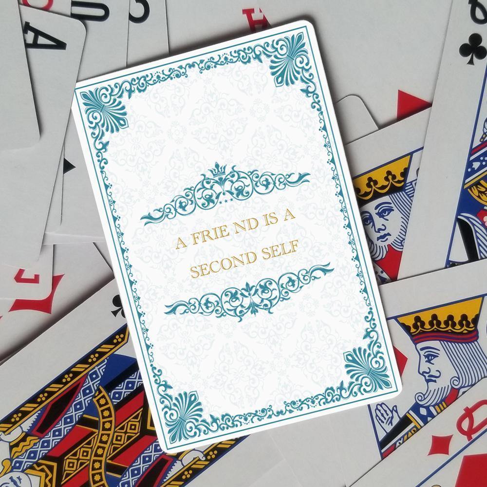 Custom Poker Cards, Custom Playing Cards Personalised Poker Back with Your Text - soufeelus