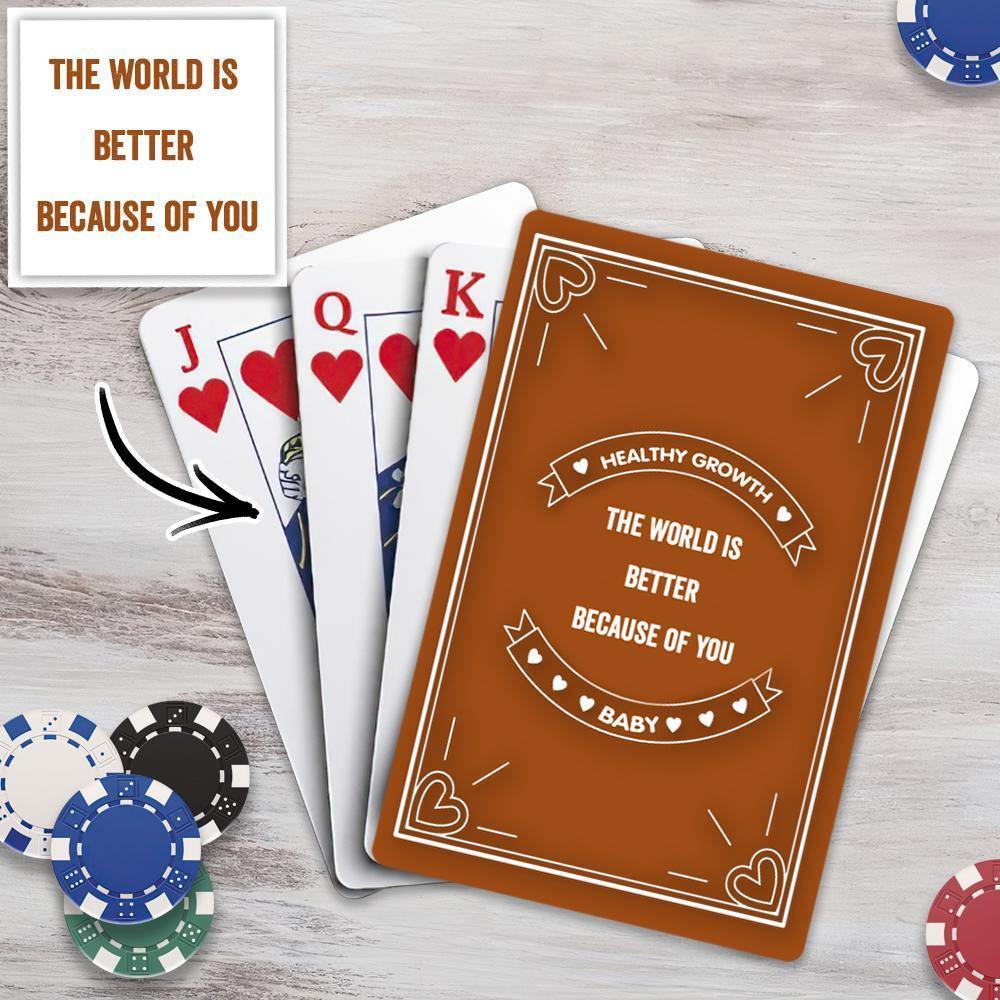 Poker Cards, Custom Playing Cards Personalised Poker Back Unique Gifts - soufeelus