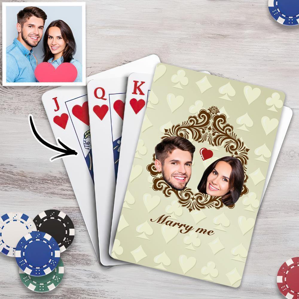 Custom Poker Cards Custom Playing Cards Personalised Cards for Couple's Gifts - soufeelus