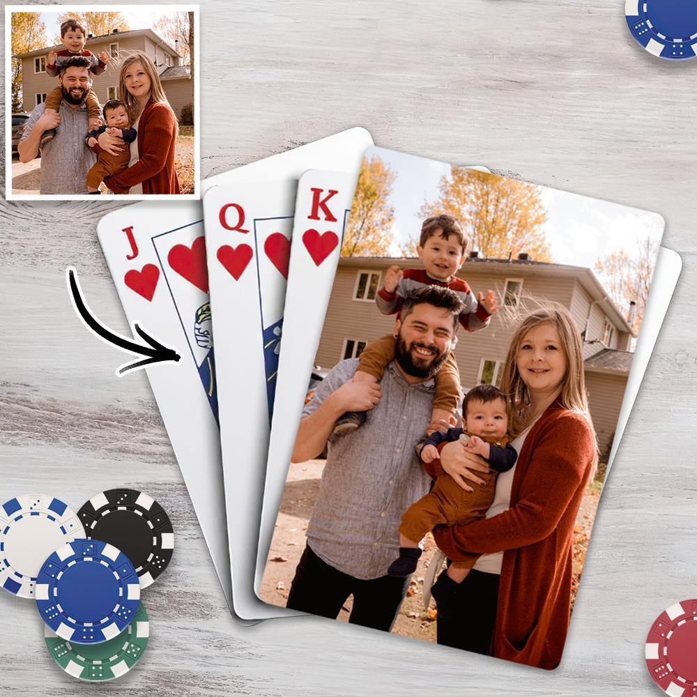 Custom Poker Cards, Custom Playing Cards Photo Poker Cards for Family - soufeelus