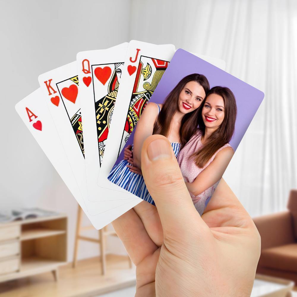 Custom Poker Cards Custom Playing Cards Photo Poker Cards for Memorial Gifts Best Friends - soufeelus