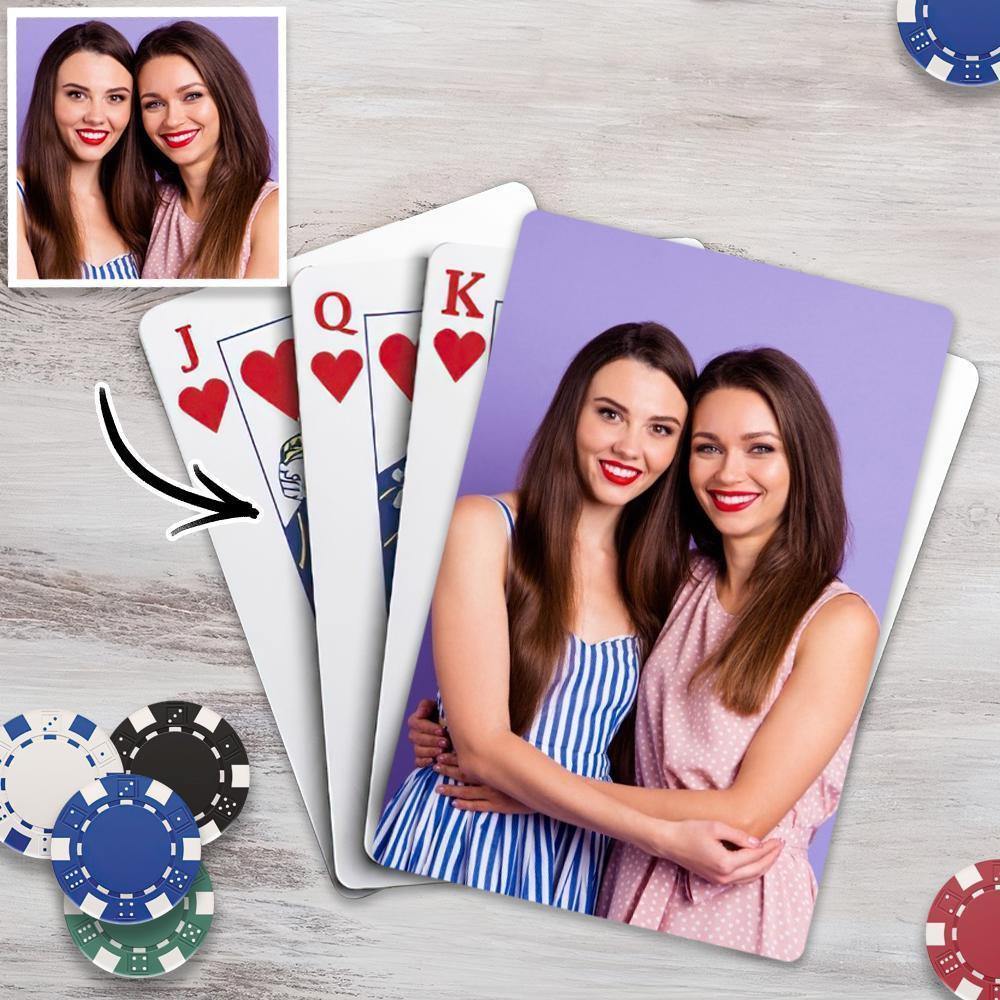 Custom Poker Cards Custom Playing Cards Photo Poker Cards for Memorial Gifts Best Friends - soufeelus