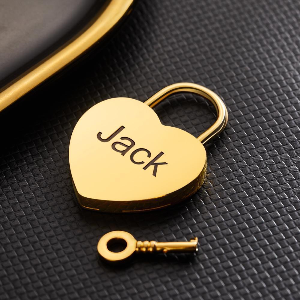 Custom Engraved Lock Heart-shaped Home Creative Gifts