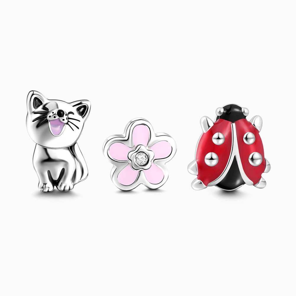 Soufeel Crystal Spring Comes Petite Locket Charms Set Silver - soufeelus