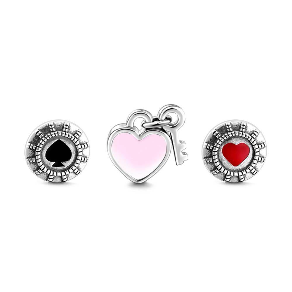 Wonderful Love Petite Locket Charms Set Silver - soufeelus