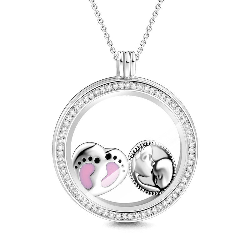 Love My Baby Petite Locket Charms Set Silver - soufeelus