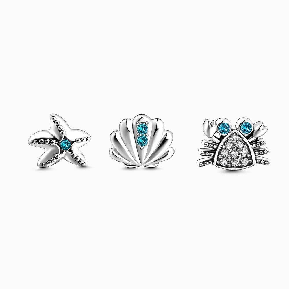 Soufeel Crystal Finding Nemo Petite Locket Charms Set Silver - soufeelus