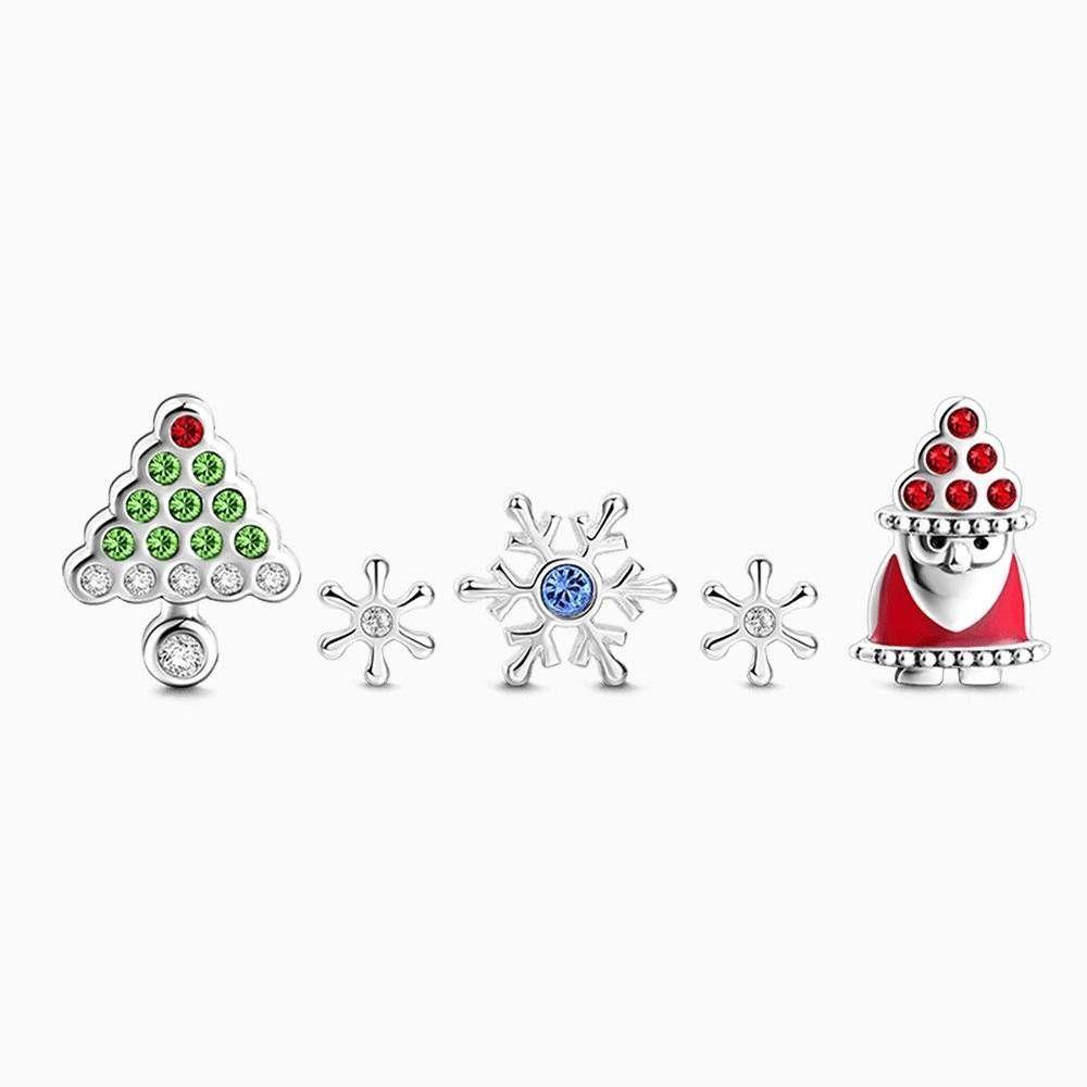 Soufeel Crystal Christmas Eve Petite Locket Charms Set Silver - soufeelus