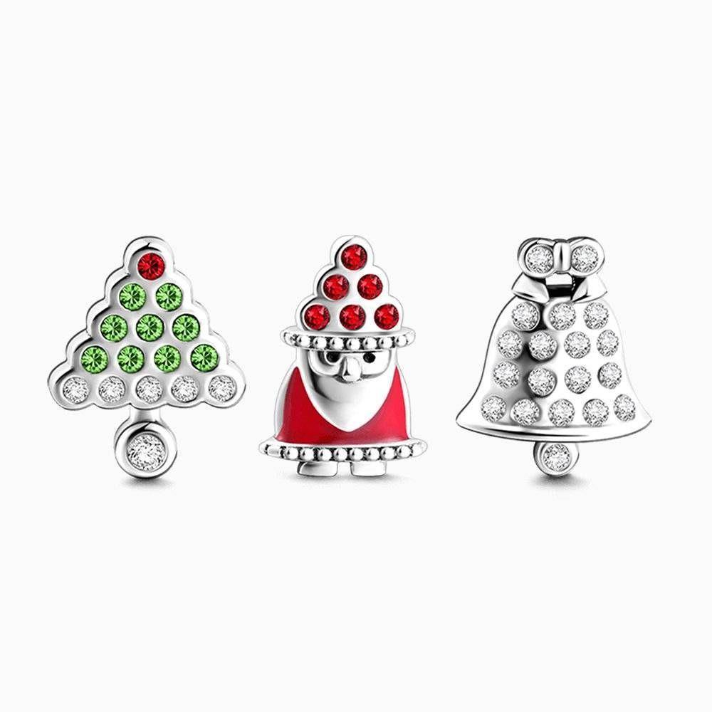 Soufeel Crystal Christmas Day Petite Locket Charms Set Silver - soufeelus