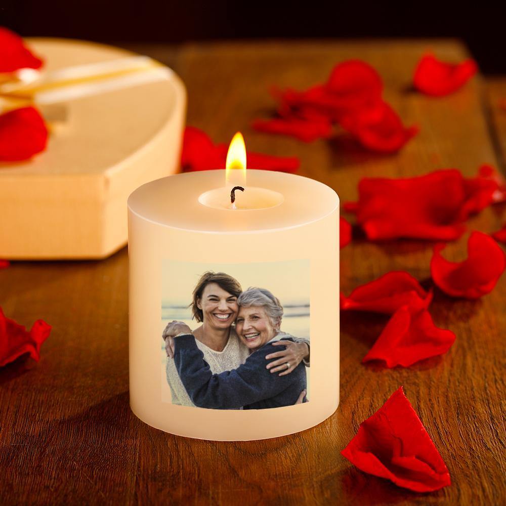 Custom Photo Candle Memorial Candle Mothers Day Gifts detail