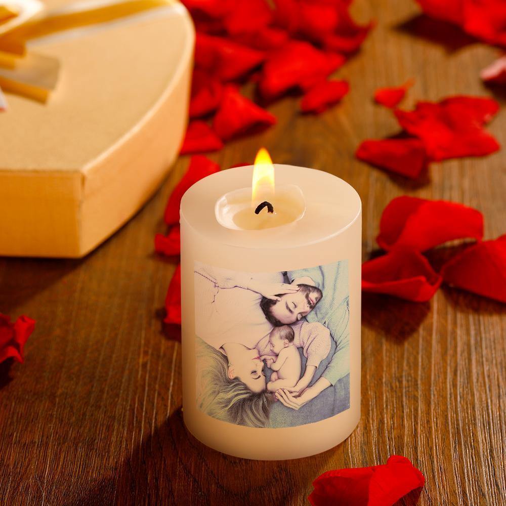 Personalized Photo Candle Family Gifts detail