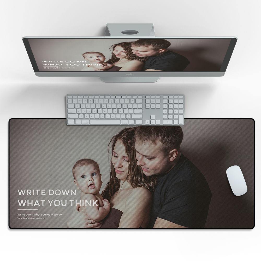 Custom Photo Mouse Pad Family Gifts15.7"*35.4" - soufeelus