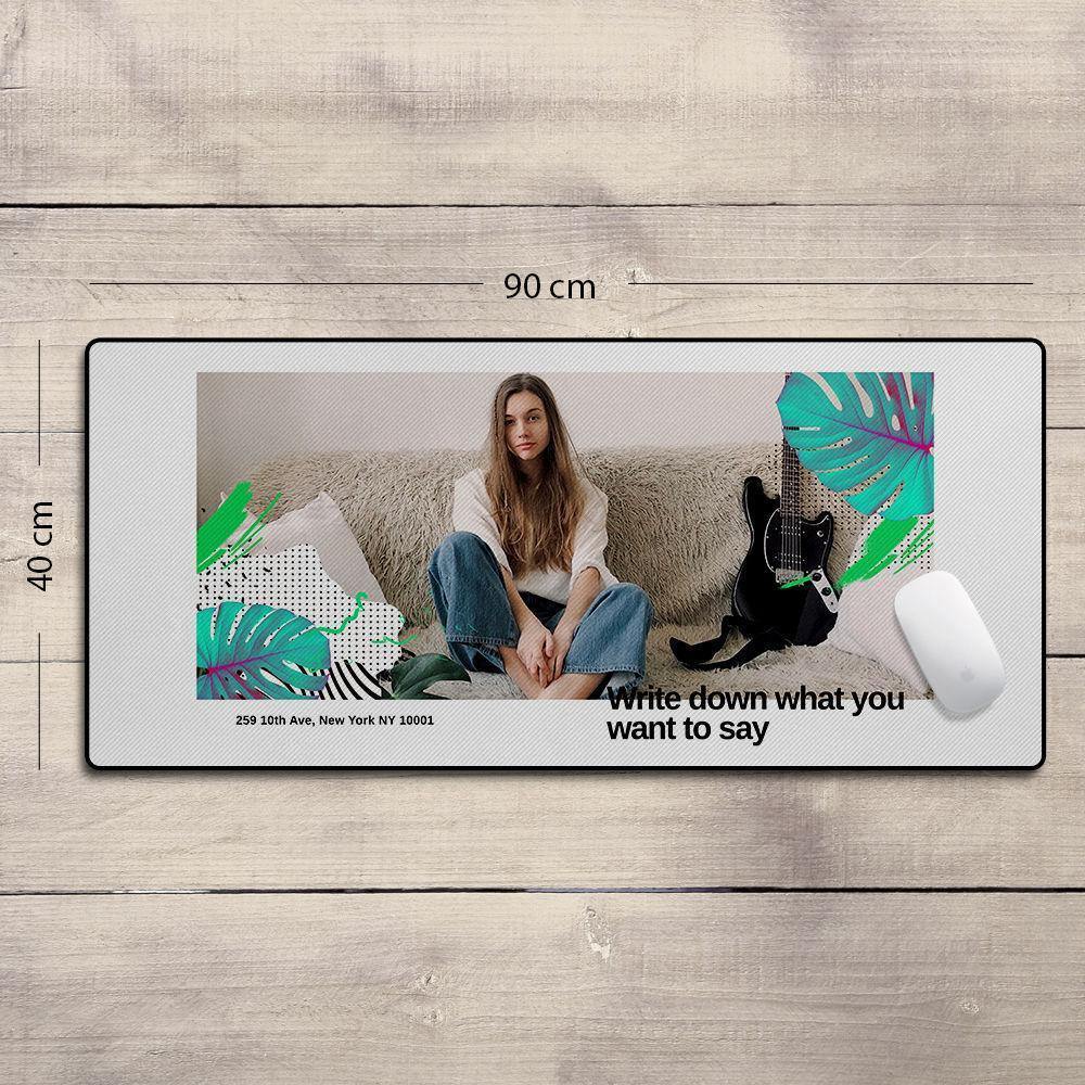 Custom Photo Mouse Pad Love Yourself 15.7"*35.4" - soufeelus