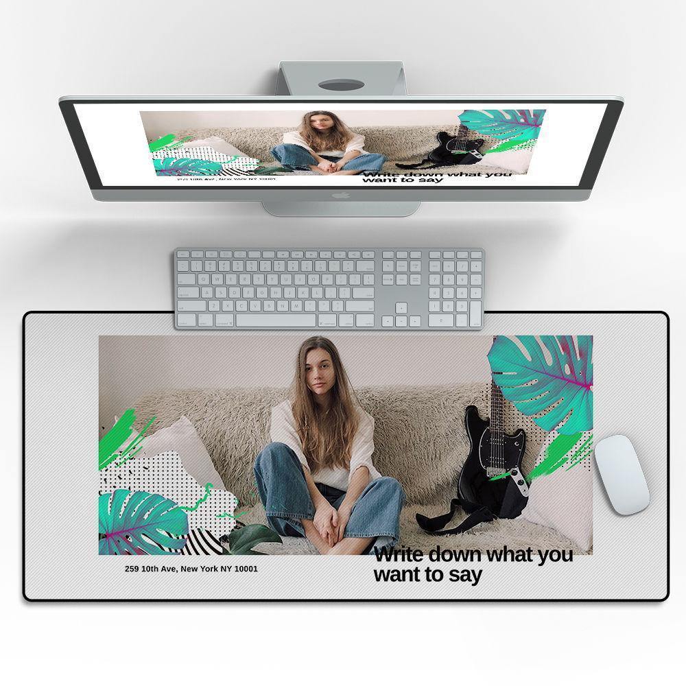 Custom Photo Mouse Pad Love Yourself 15.7"*35.4" - soufeelus