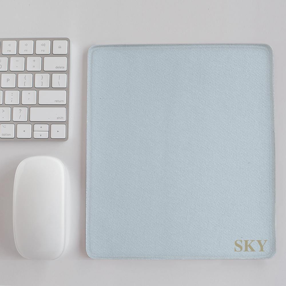 Custom Engraved Mouse Pad Light Blue Fresh Gifts - soufeelus