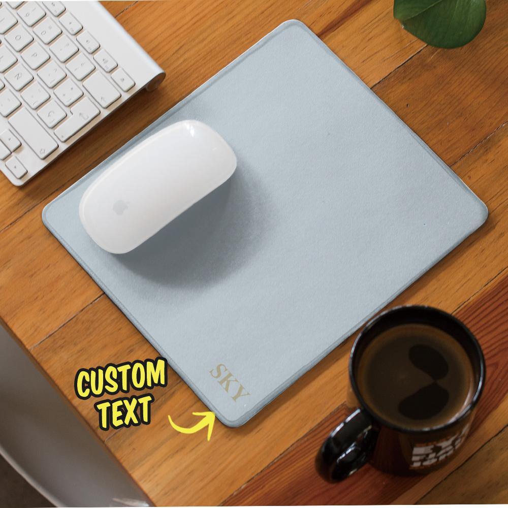 Custom Engraved Mouse Pad Light Blue Fresh Gifts - soufeelus