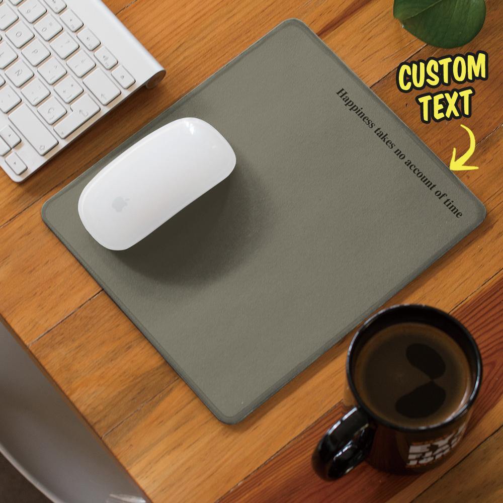 Custom Engraved Mouse Pad Green Simplicity Gifts - soufeelus