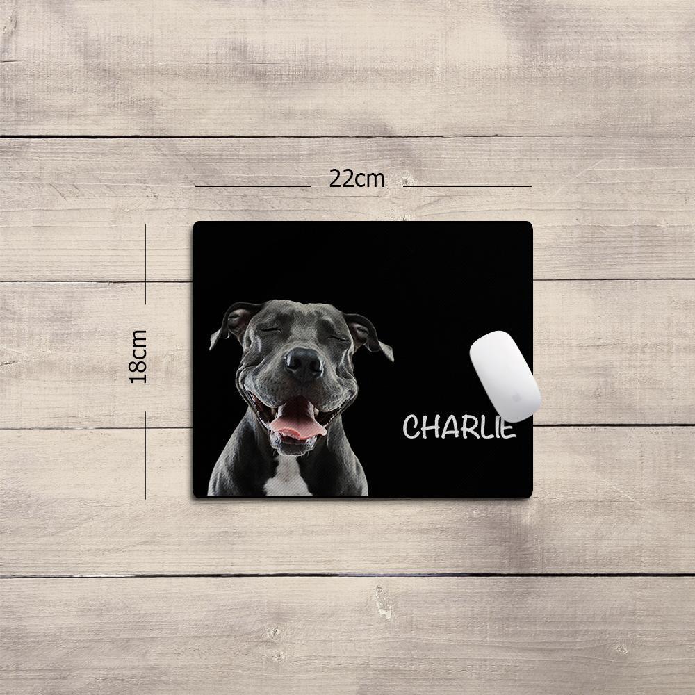 Custom Pet Photo Mouse Pad Custom Text Gift