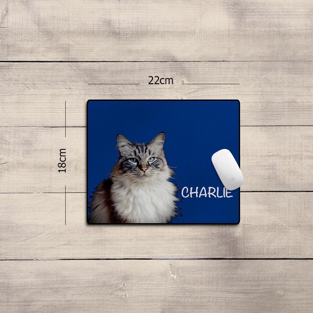 Custom Pet Photo Mouse Pad Custom Text Gift