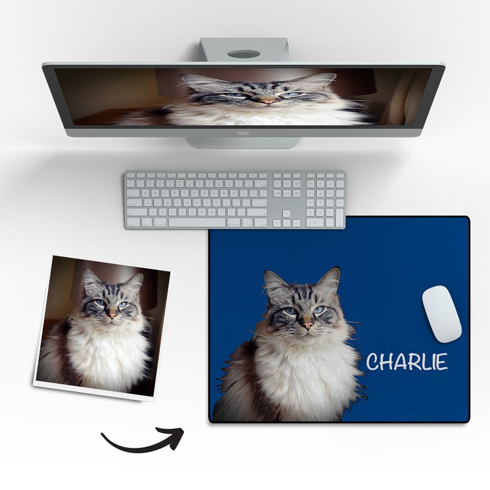 Custom Pet Photo Mouse Pad Custom Text Gift