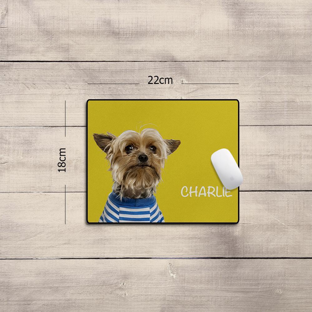 Custom Pet Photo Mouse Pad Custom Text Gift