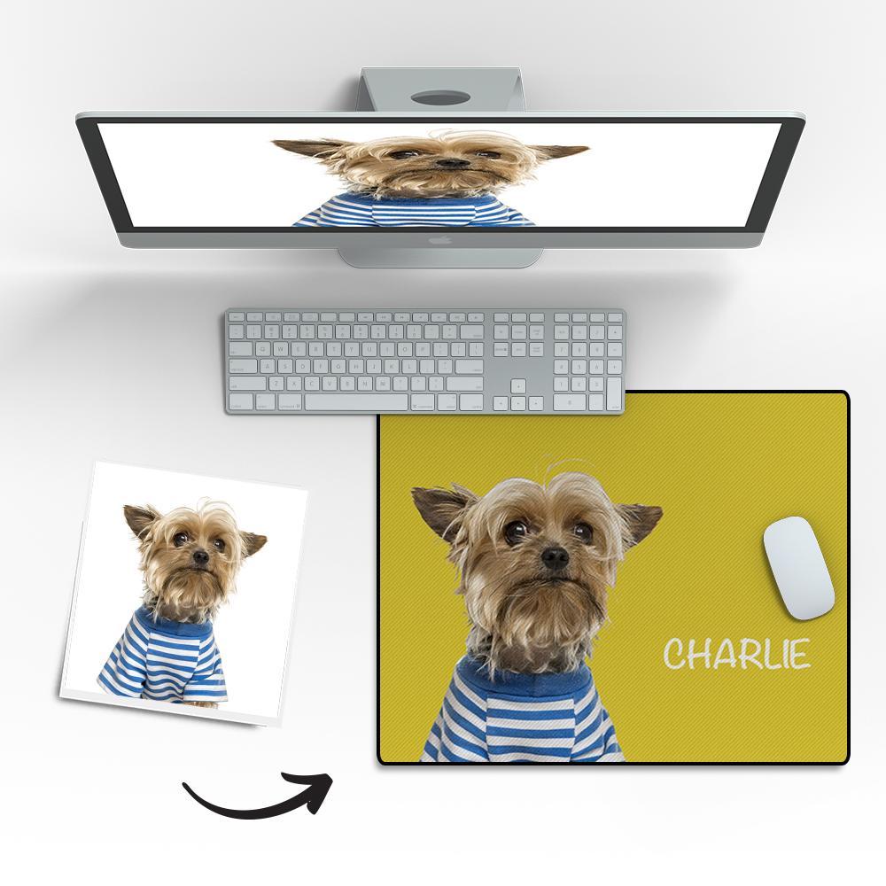 Custom Pet Photo Mouse Pad Custom Text Gift