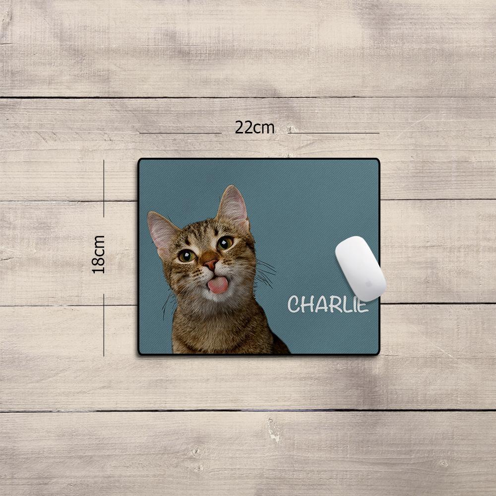 Custom Pet Photo Mouse Pad Custom Text Gift