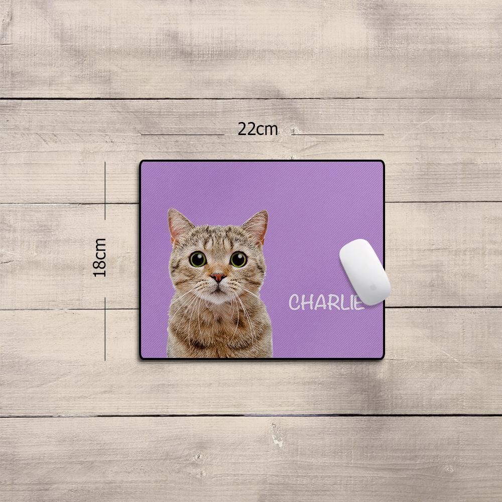 Custom Pet Photo Mouse Pad Custom Text Gift