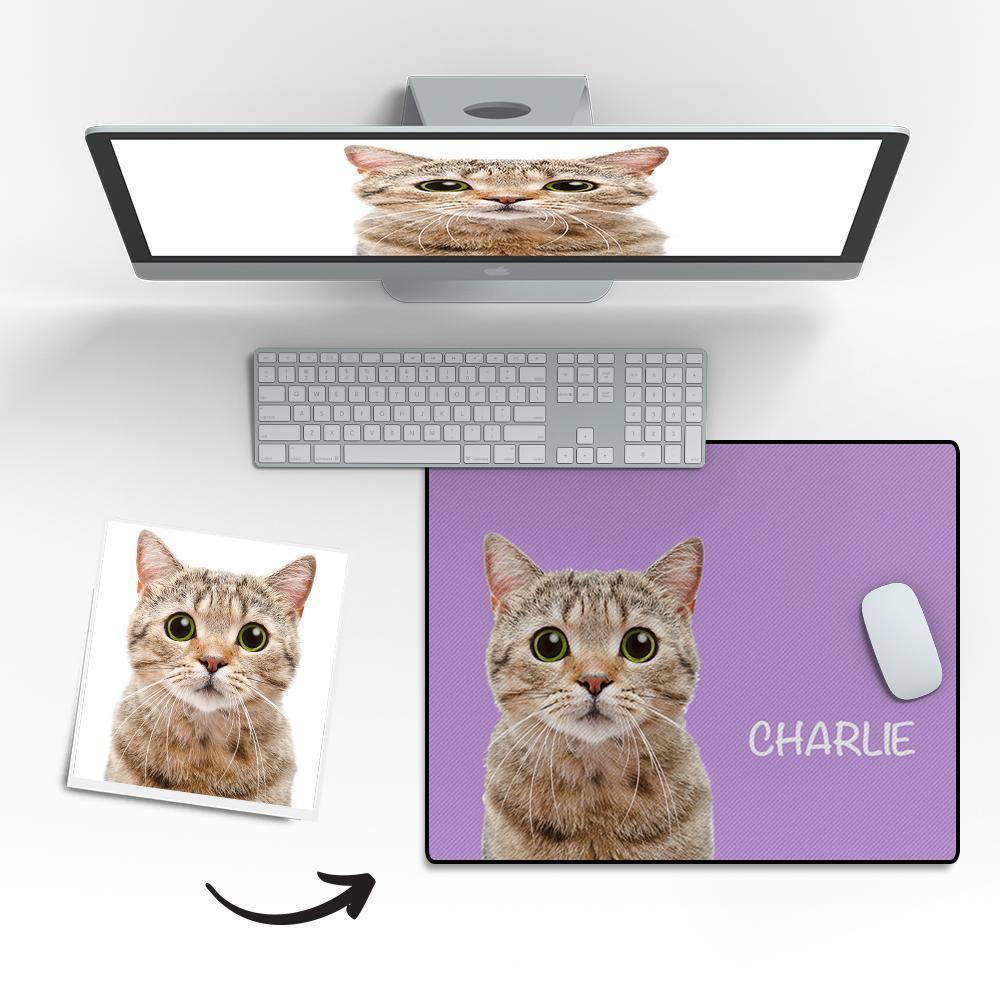 Custom Pet Photo Mouse Pad Custom Text Gift