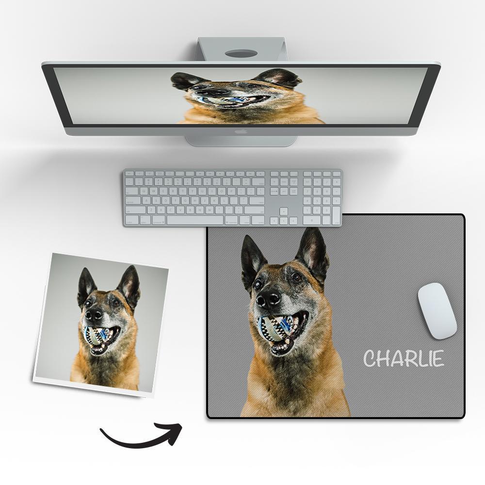 Custom Pet Photo Mouse Pad Custom Text Gift