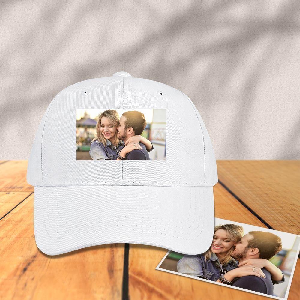 Custom Photo Baseball Cap White - soufeelus