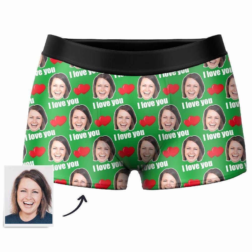 Custom Photo Boxer,Heart-shaped Face Underwear - Men - soufeelus