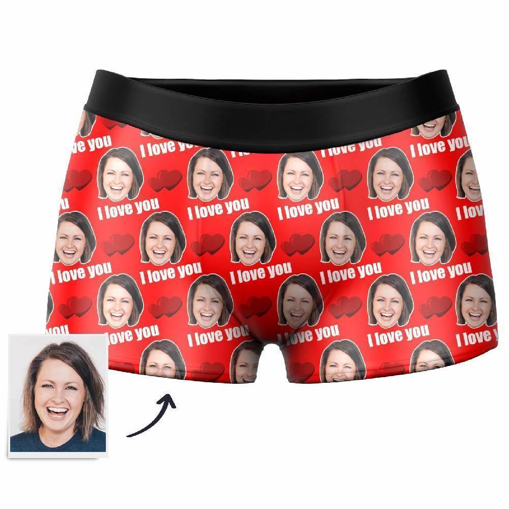 Custom Photo Boxer,Heart-shaped Face Underwear - Men - soufeelus