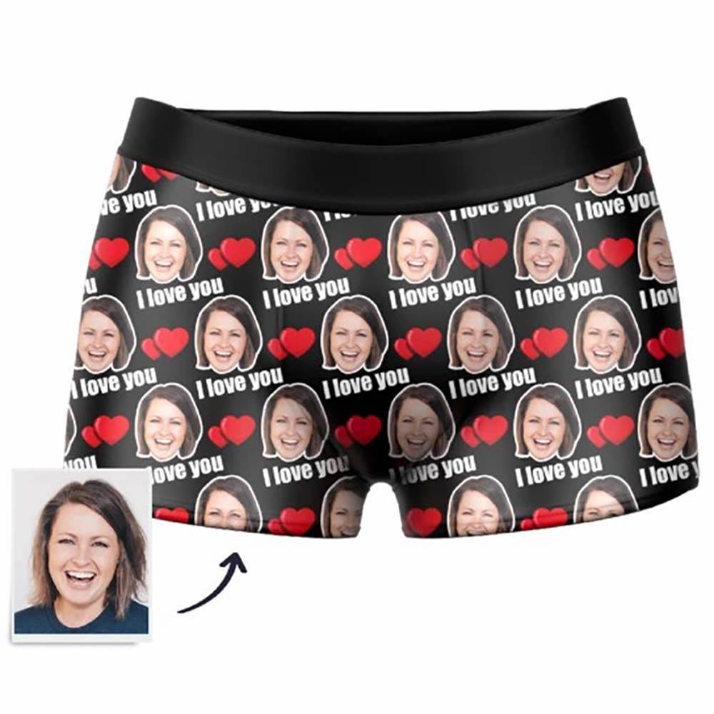 Custom Photo Boxer,Heart-shaped Face Underwear - Men - soufeelus