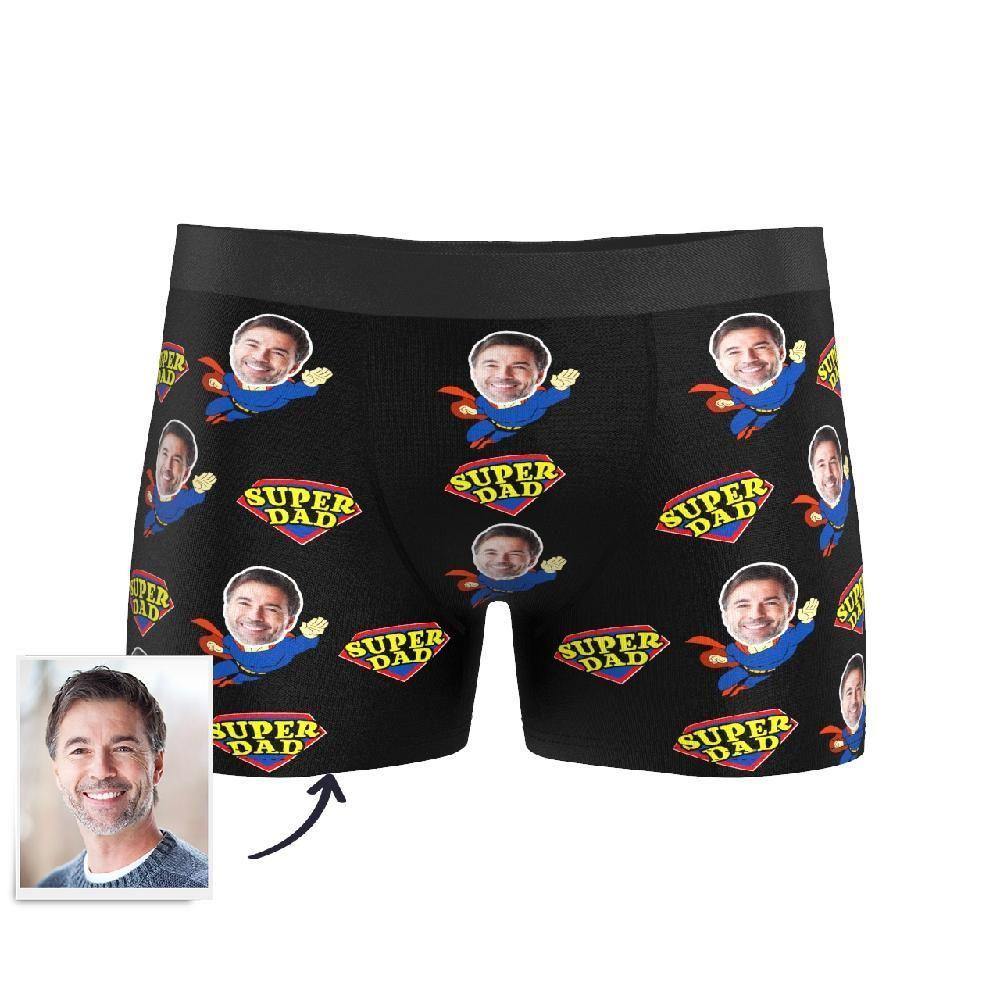 Custom Face Boxer Shorts - Super Dad - soufeelus