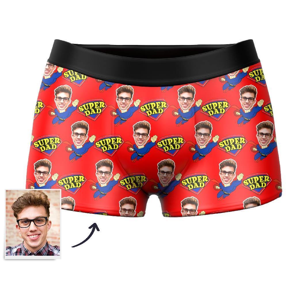 Custom Face Boxer Shorts - Super Dad - soufeelus