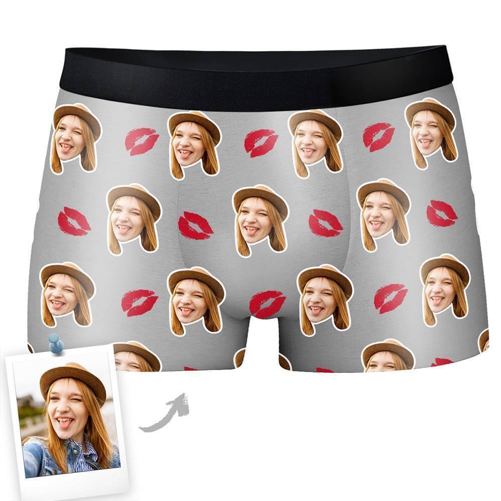 Custom  Photo Boxer,Sweet Kiss Underwear - Men - soufeelus