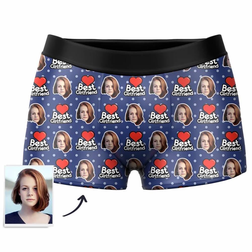 Custom Photo Boxer,I Love You Face Underwear - Men - soufeelus