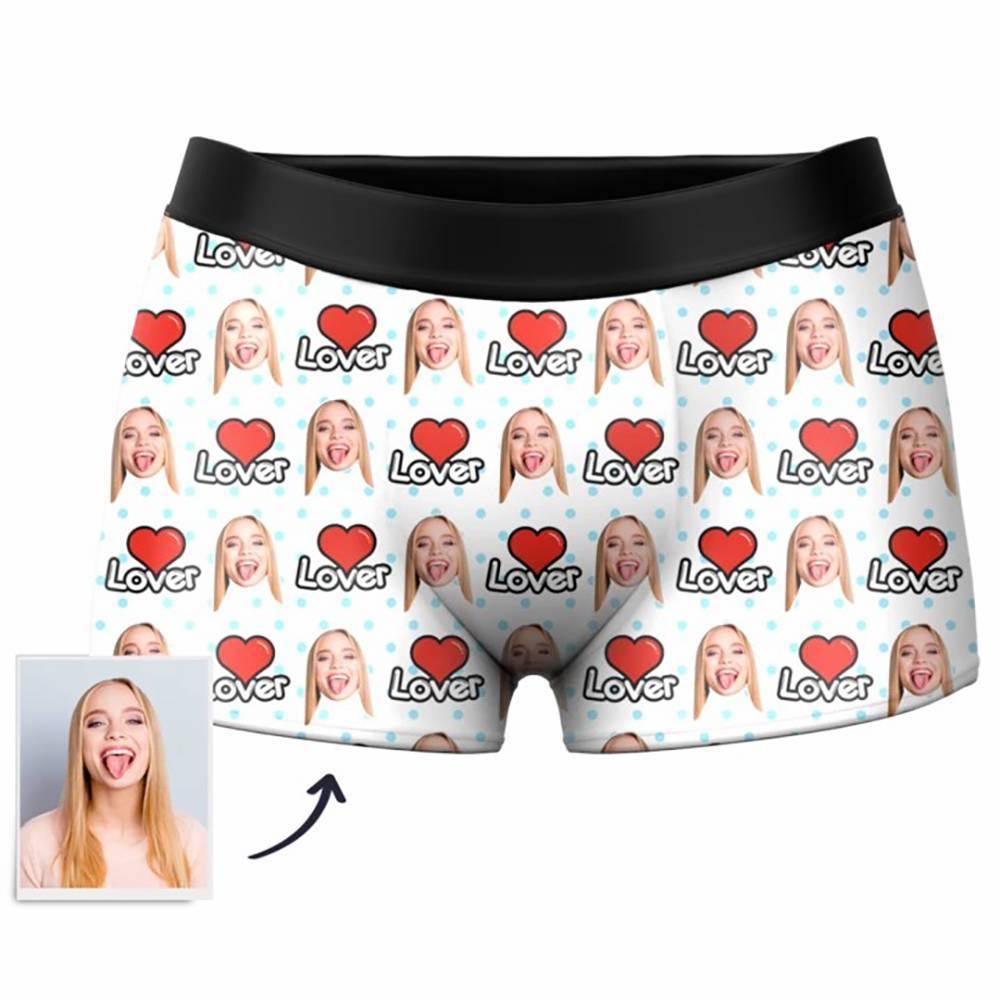 Custom Photo Boxer Lover Face Underwear - Men - soufeelus