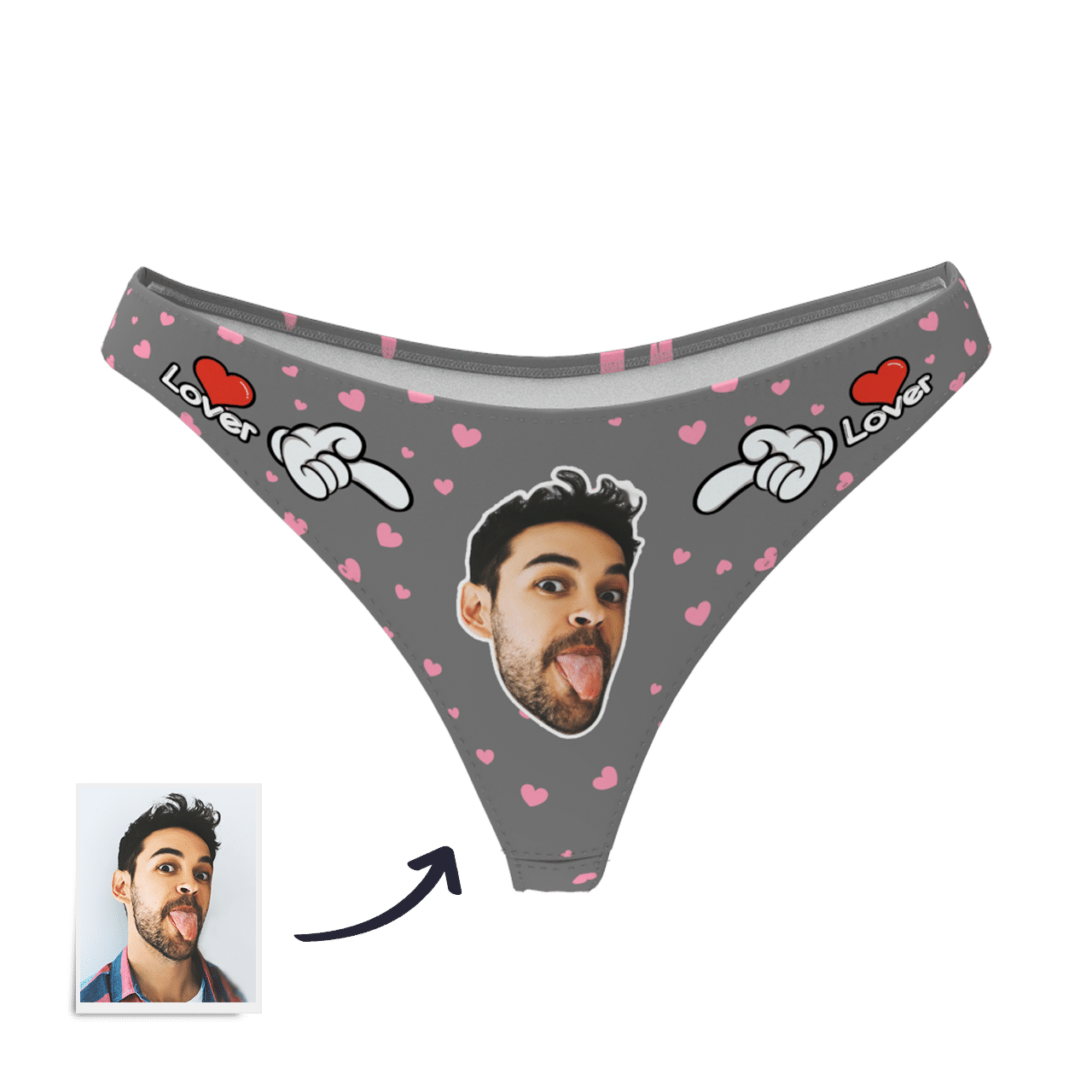 Custom Photo Boxer,Sweet Heart Face Underwear - Women - soufeelus