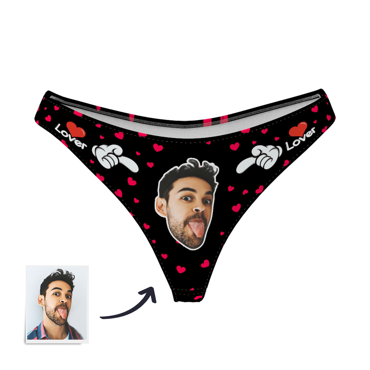 Custom Photo Boxer,Sweet Heart Face Underwear - Women - soufeelus