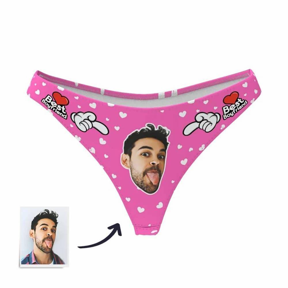 Custom Face Thong Panty Best Boyfriend - Women's - soufeelus