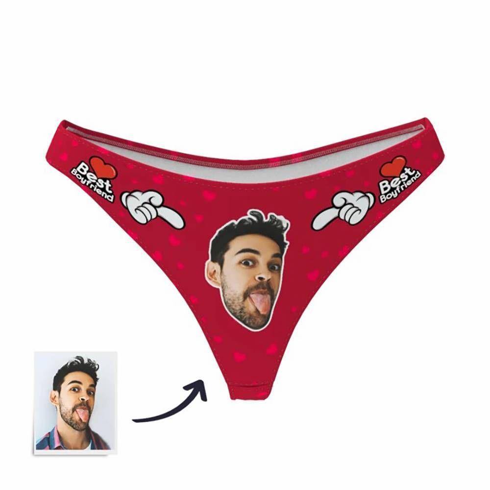 Custom Face Thong Panty Best Boyfriend - Women's - soufeelus