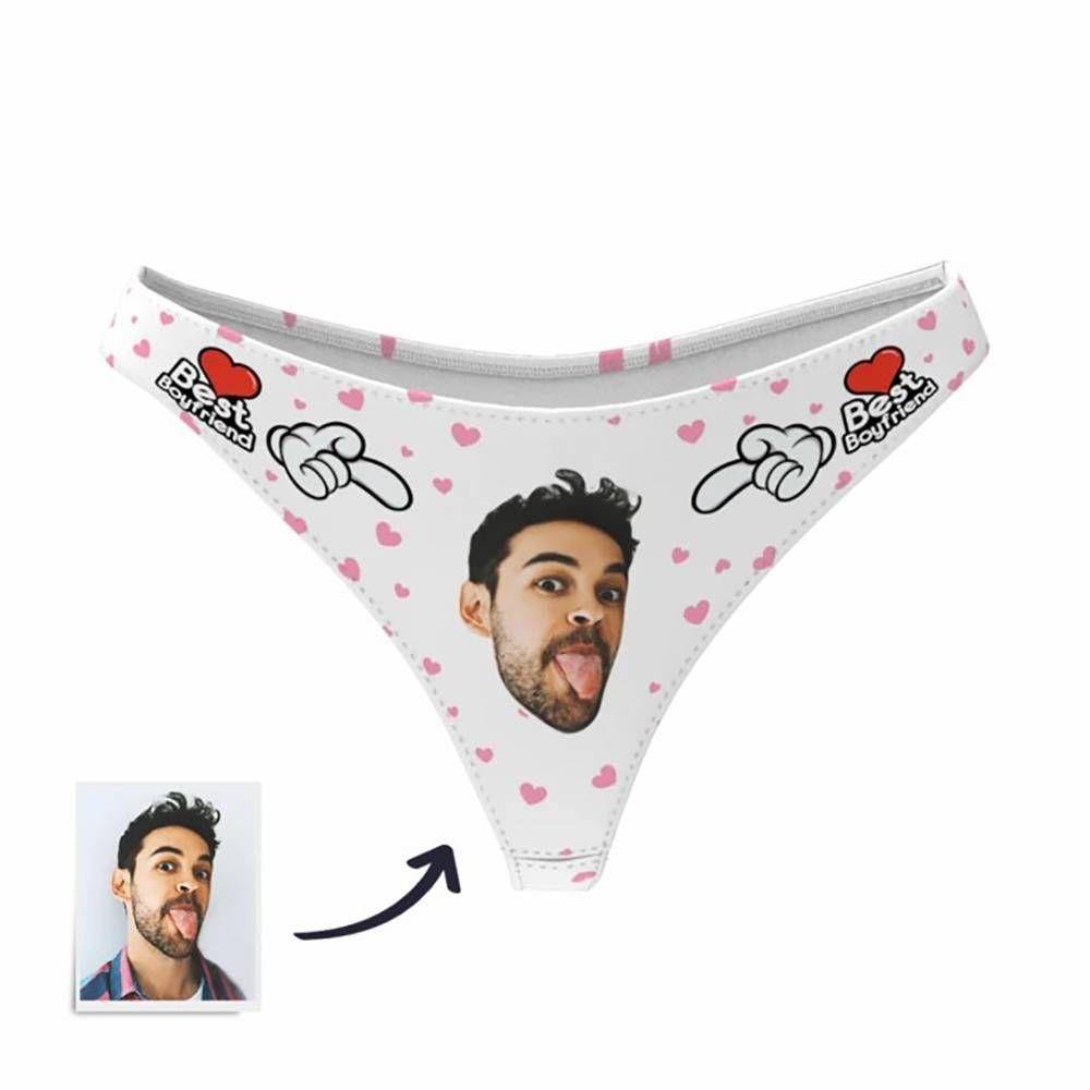 Custom Face Thong Panty Best Boyfriend - Women's - soufeelus