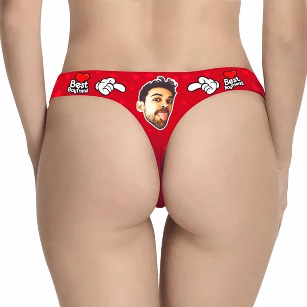 Custom Face Thong Panty Best Boyfriend - Women's - soufeelus