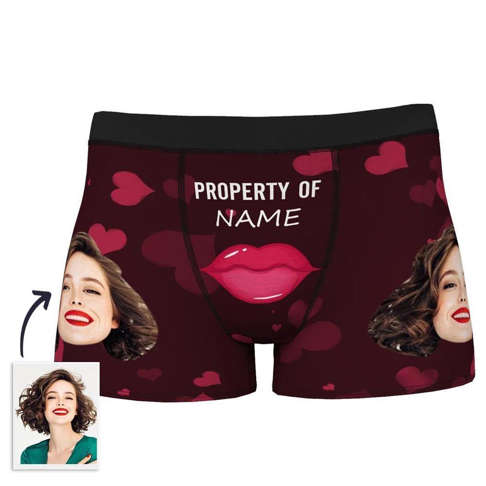 Custom Sexy Red Lips Boxer Shorts Men's - soufeelus