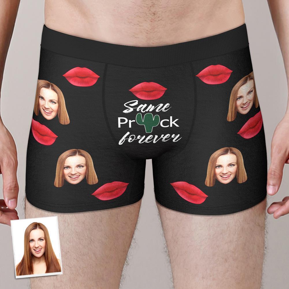 Custom Face Boxer Same Prick Forever Underwear Gift for Husband